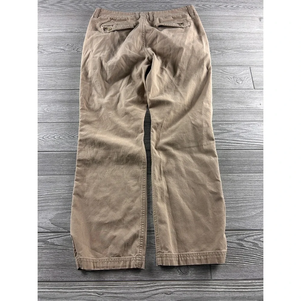 Stio Rivet Canvas Pants Mens 32x32 Tan Brown Stretch Articulated Knee Outdoor